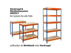 Karat Weitspannregal Schwerlastregal Blau-Orange Traglast 1400 kg 200 x 180 x 60 cm* Schwerlastregal