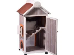 Dobar Katzenhaus "Fancy Cat" aus Holz für draußen und drinnen FSC®