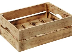 Kesper Holzkiste Kiefer geflammt 15 cm x 30 cm 40 cm 18 l* Flaschenregale