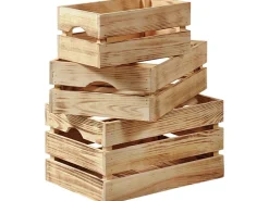 Kesper Holzkiste Kiefer geflammt 15 cm x 30 cm 40 cm 18 l* Flaschenregale