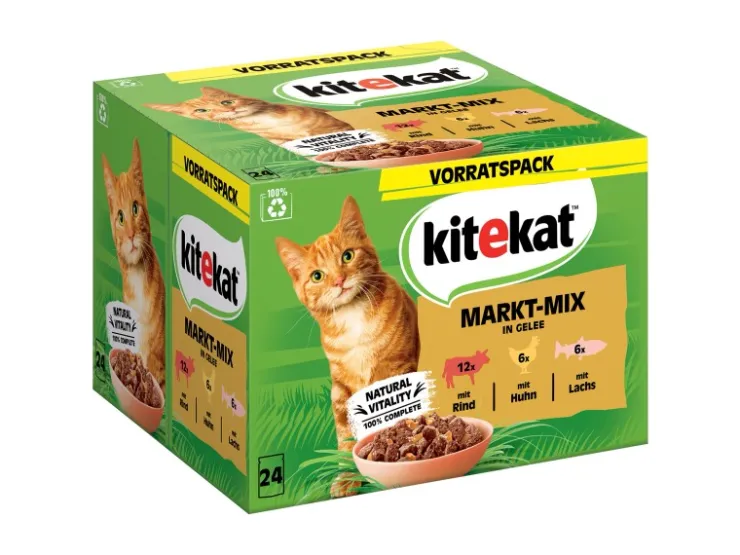 Kitekat Katzen-Nassfutter Marktmix 24 x 85 g* Katzenbedarf