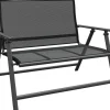 Klappbank Vigo Aluminium Textilen Grau-Schwarz 96 cm x 118 cm x 67 cm* Sitzbänke