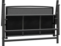 Klappbank Vigo Aluminium Textilen Grau-Schwarz 96 cm x 118 cm x 67 cm* Sitzbänke