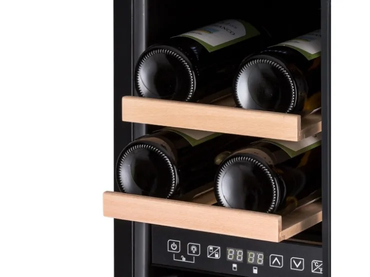 Klarstein Vinovilla Victoria 17 Duo Weinkühlschrank 2 Kühlzonen Touch 17 Flaschen 4 Regale* Flaschenregale