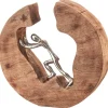 Kobolo Dekofigur Holzdeko Holzfigur STRENGTH Holz Braun Metall Silber