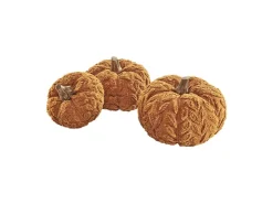Kobolo Dekokürbis Kürbis aus Textil Set aus 3 Größen Orange* Dekorative Figuren