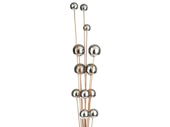 Kobolo Dekostecker Gartenstecker BOULES H209 cm mit 12 Edelstahlkugeln Rostoptik