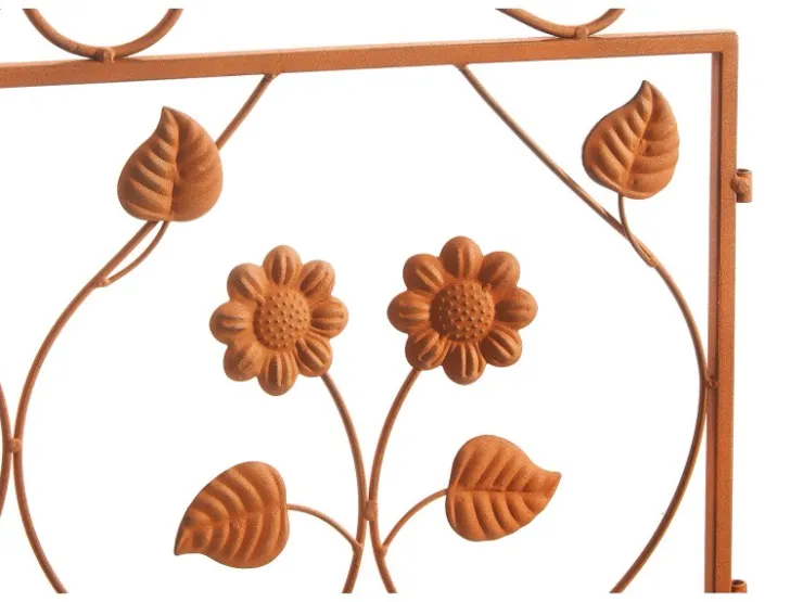 Kobolo Gartenstecker LEAVES 2 Stück Zaun Zaunfeld Rostoptik