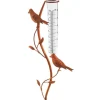 Kobolo Gartenstecker RUSTY BIRDS in Rostoptik mit Niederschlagsmesser* Dekorative Figuren