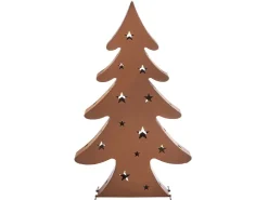 Kobolo Kerzenhalter Teelichthalter Laterne CHRISTMAS aus Metall Rostoptik XL