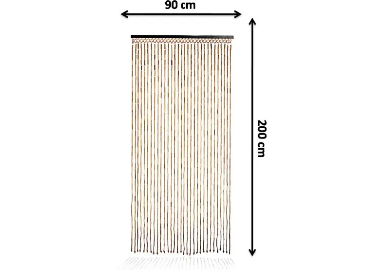 Kobolo Türvorhang Bambusvorhang Insektenschutz BAMBOO 31 Stränge 90x200 cm* Türvorhänge|Insektenschutz