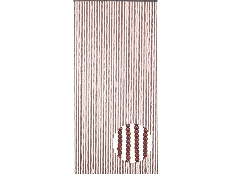 Kobolo Türvorhang Perlenvorhang CHOCO Holzperlen 50 Stränge 100x210cm