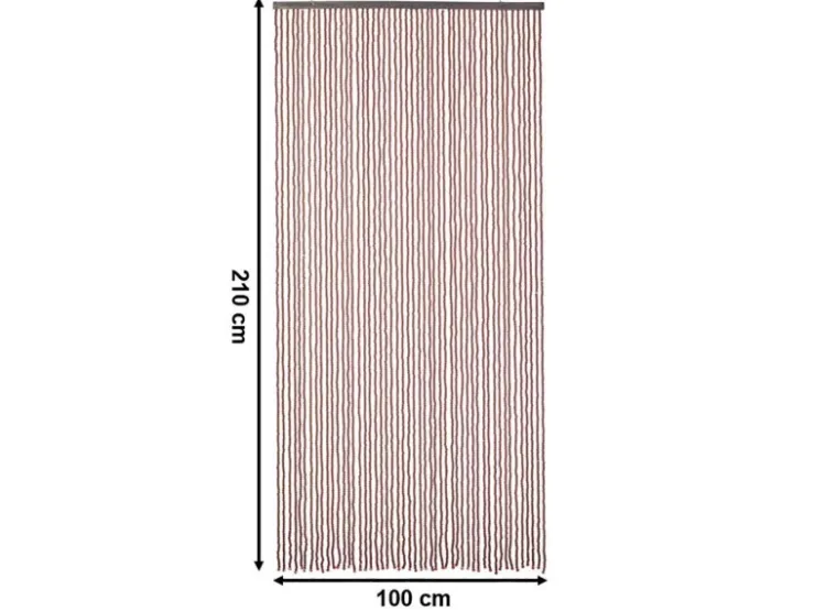 Kobolo Türvorhang Perlenvorhang CHOCO Holzperlen 50 Stränge 100x210cm