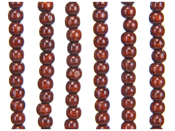 Kobolo Türvorhang Perlenvorhang CHOCO Holzperlen 50 Stränge 100x210cm
