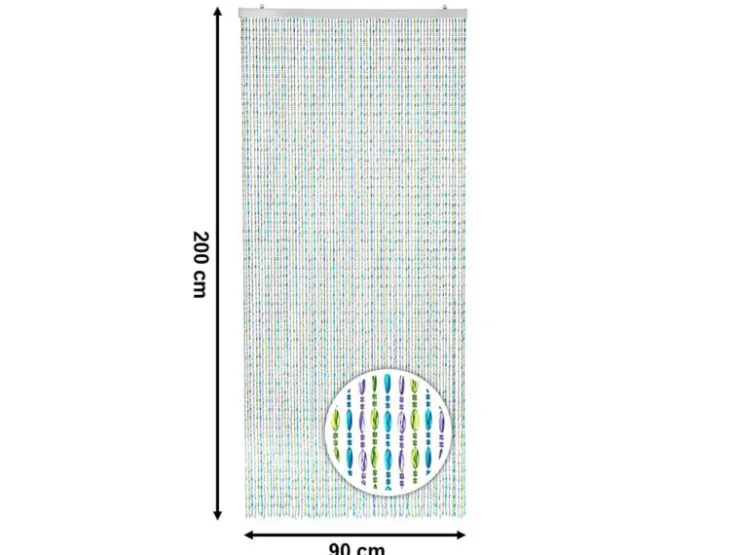 Kobolo Türvorhang Perlenvorhang Dekovorhang RAINBOW 90x200 cm