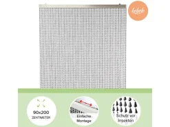 Kobolo Türvorhang Perlenvorhang Dekorationsvorhang NERO 72 Stränge 90x200cm* Türvorhänge