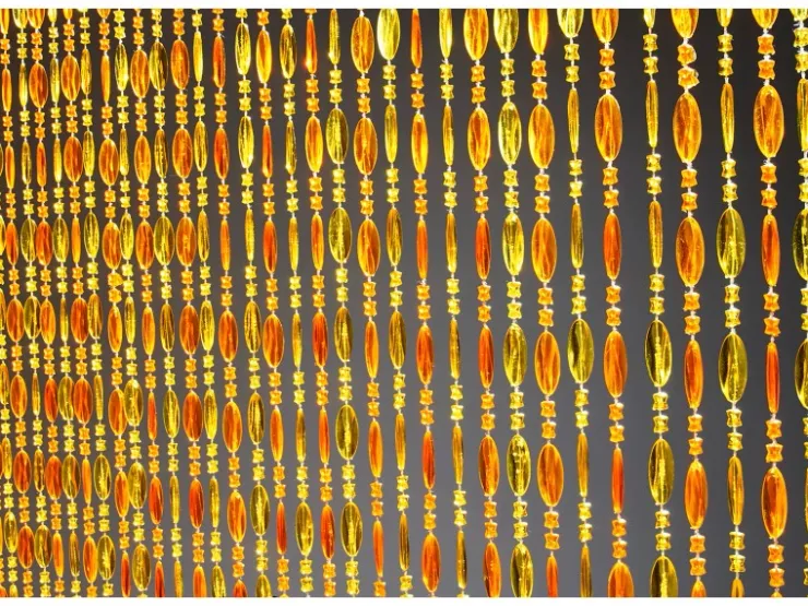 Kobolo Türvorhang Perlenvorhang Dekovorhang ORANGE 72 Stränge 90x200 cm* Türvorhänge