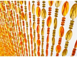 Kobolo Türvorhang Perlenvorhang Dekovorhang ORANGE 72 Stränge 90x200 cm* Türvorhänge