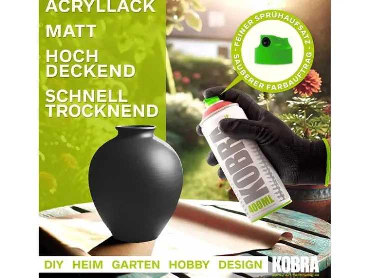 Kobra LP Buntlack Spray 400ml Anthrazit Matt* Sprühlacke