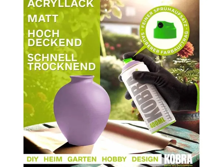 Kobra LP Buntlack Spray Pastell 400ml Lavendel Hell Matt* Sprühlacke