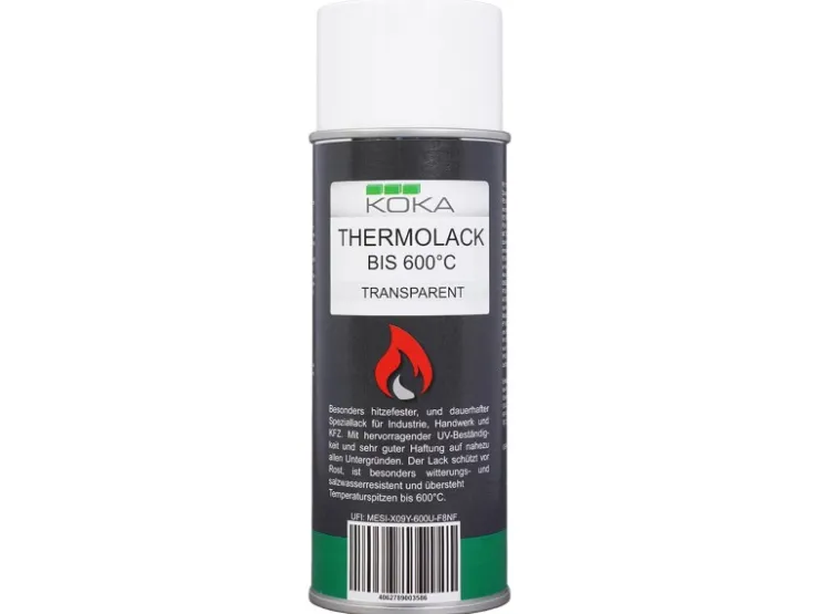 KOKA Thermolack Transparent bis 600 Grad Celsius 1 Stück 400ml