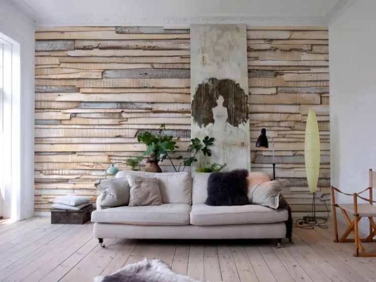 Komar Fototapete Whitewashed Wood 368 cm x 254 cm FSC®* Fototapeten