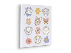 Komar Keilrahmenbild Disney Classics Flowerheads Beige