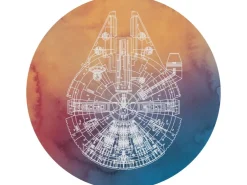 Komar Vliesfototapete Dot Star Wars Millennium Falcon selbstklebend Ø 125 cm* Tapezierzubehör