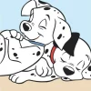 Komar Wandbild 101 Dalmatian Cuddle 30 x 40 cm