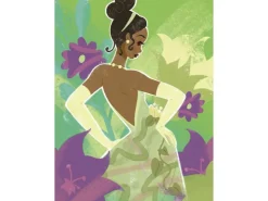 Komar Wandbild Disney Princess Tiana in Green 30 cm x 40 cm