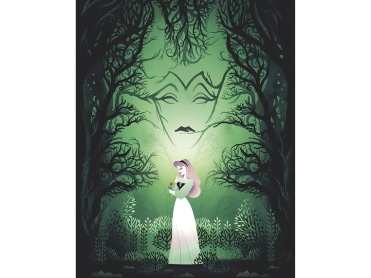 Komar Wandbild Disney Sleeping Beauty Aurora Maleficent 30 cm x 40 cm Grün* Poster