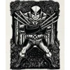 Komar Wandbild Marvel Wolverine Lino-Cut 40 cm x 50 cm Schwarz-Weiß* Poster