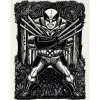 Komar Wandbild Marvel Wolverine Lino-Cut 30 cm x 40 cm Schwarz-Weiß* Poster