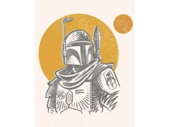 Komar Wandbild Star Wars Boba Fett Illustration Iconic 30 cm x 40 cm Beige* Poster