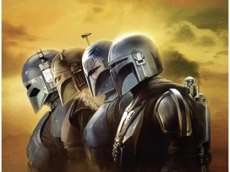 Komar Wandbild Star Wars The Mandalorian Line Up 40 cm x 50 cm Gelb* Poster