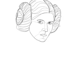Komar Wandbild Star Wars Leia 50 x 70 cm