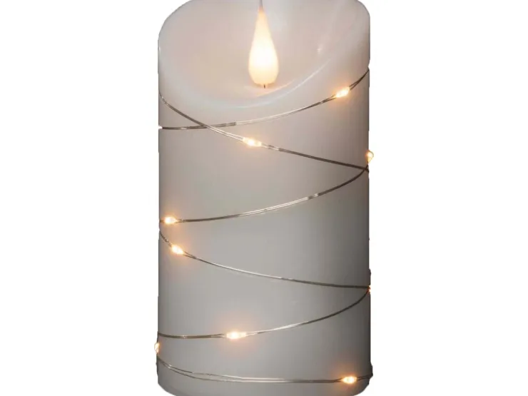 Konstsmide LED Echtwachskerze 3D Flamme Timer 13 LED Tropfen* Kerzen