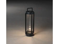 Konstsmide LED-Laterne Otranto Schwarz 44 cm x 15 cm x 15 cm