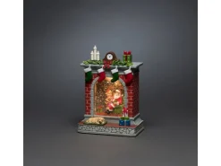 Konstsmide Wasserlaterne Kamin mit Weihnachtsmann für Innen