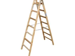 Krause Doppel-Leiter Holz 2 x 7 Sprossen* Leitern