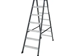 Krause Doppelleiter SePro D 2 x 7 Stufen 150 cm x 53 cm x 136 cm Eloxiert