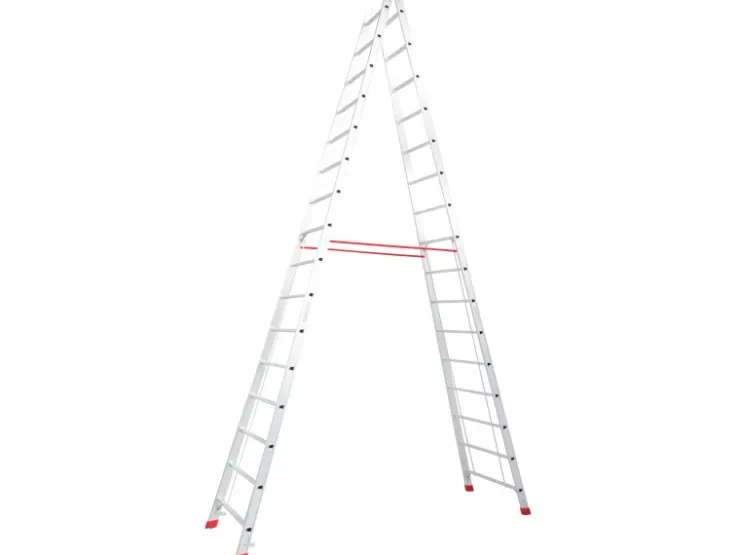 Krause Doppelleiter Stabilo 2 x 16 Sprossen 440 cm x 86 cm x 258 cm