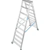 Krause Doppelleiter Stabilo 2 x 10 Stufen Fahrbar 235 cm x 82 cm x 197 cm