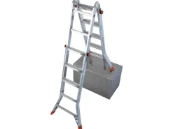 Krause Gelenk-Teleskopleiter TeleMatic 4 x 5 Sprossen 520 cm x 69 cm x 400 cm* Klapptritte