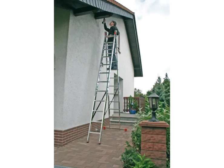 Krause Mehrzweckleiter Dubilo 2 x 12 Sprossen 585 cm x 97 cm x 157 cm* Klapptritte