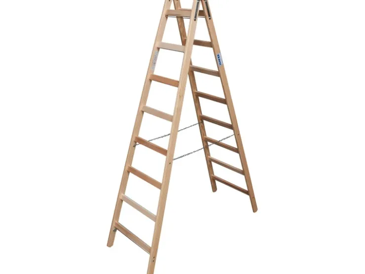 Krause Stabilo Sprossen-Doppel-Leiter Holz 2 x 8 Sprossen* Leitern