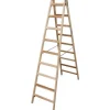 Krause Stabilo Sprossen-Doppel-Leiter Holz 2 x 9 Sprossen