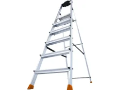 Krause Stehleiter Sepuro 6 Stufen 190 cm x 50 cm x 115 cm