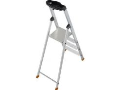 Krause Stehleiter Solido 4 Stufen 145 cm x 46 cm x 88 cm