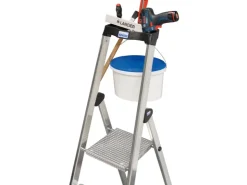 Krause Stehleiter Solido 4 Stufen 145 cm x 46 cm x 88 cm